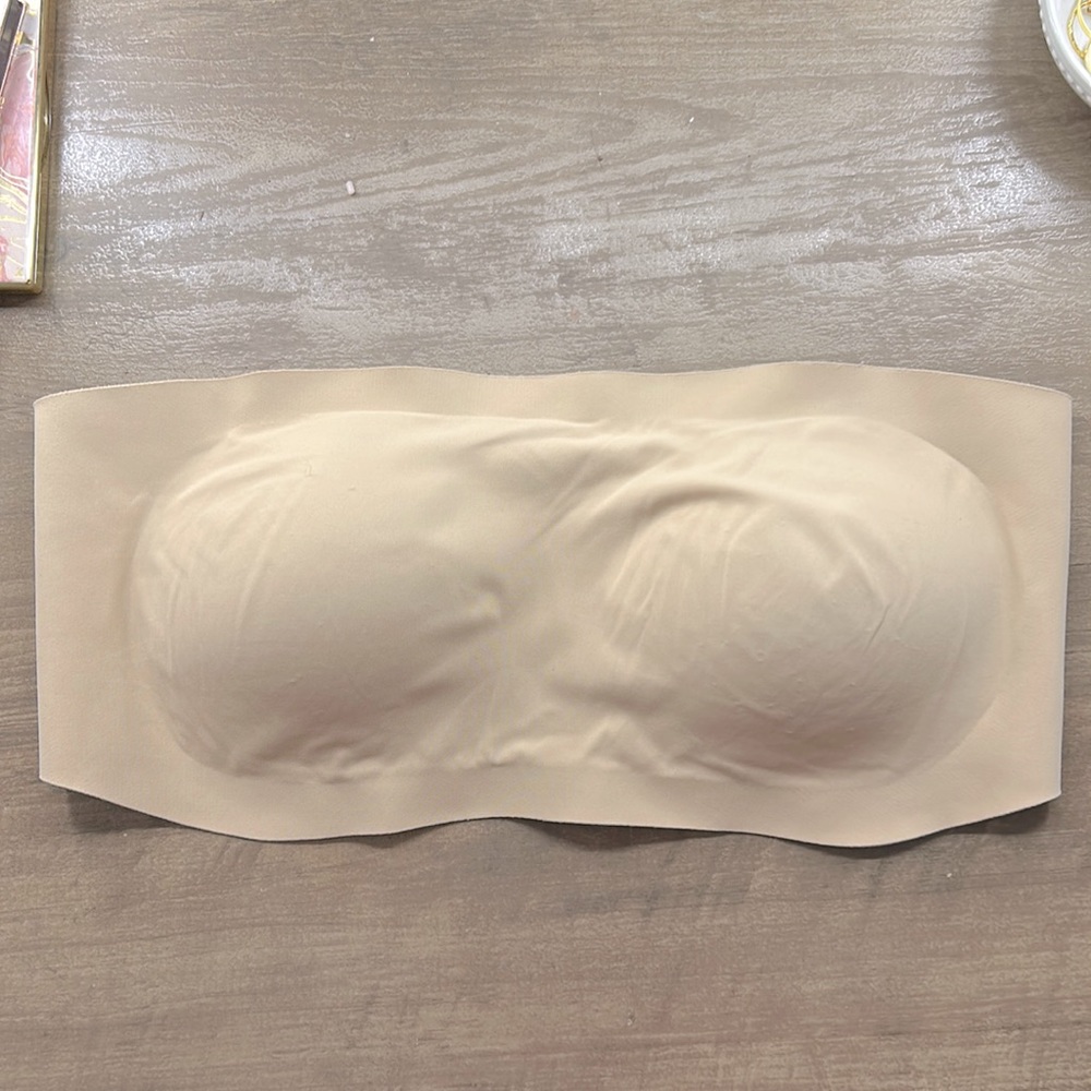 Aerie nude bandeau strapless bra - size large - barely worn!
